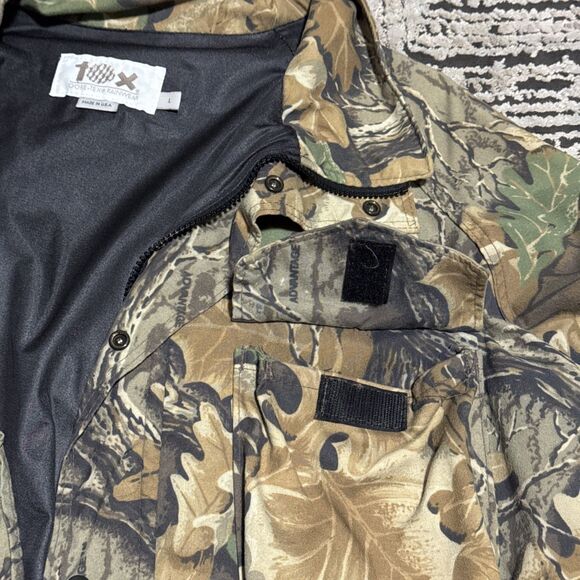 10X Gore Tex Rainwear Coat Jacket Large Mens Vintage Advantage Camo Saddle Cloth - Picture 10 of 14